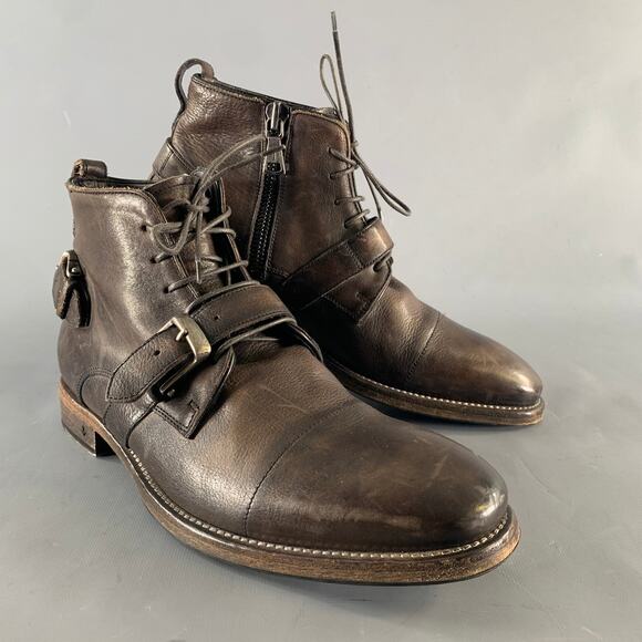 JOHN VARVATOS Size 9.5 Brown Leather Boots